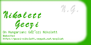 nikolett geczi business card